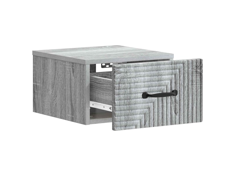  Table de chevet - cabinet de chevet - table de nuit mural sonoma gris 34,5 x 33 x 20 cm  - Conforama C