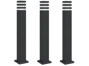 Lampadaires d'extérieur 3 pcs 80 cm aluminium noir 02_0042554