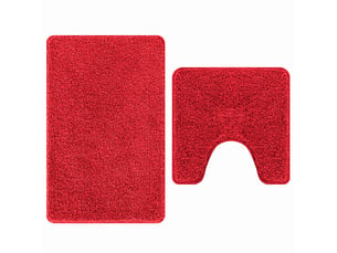 Ensemble de tapis de bain antidérapants 2 pc rouge 50 x 50 cm cf64747