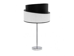 Lampe à poser fabrilamp hara e27 coloris chroméblanc-noir 66 x 35 x 35 cm
