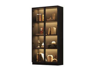 Vitrine coloris noir 3 étagère(s) SAPGAKS  - 80 cmx160 cm