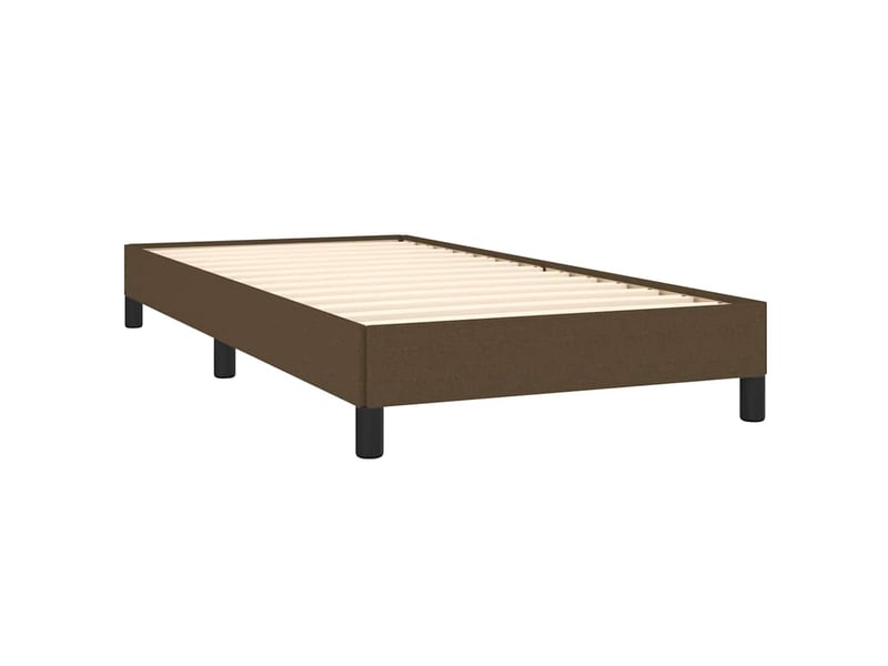 Lit simple- lit adulte -  cadre de lit sans matelas marron foncé 100x200 cm tissu  - Conforama C