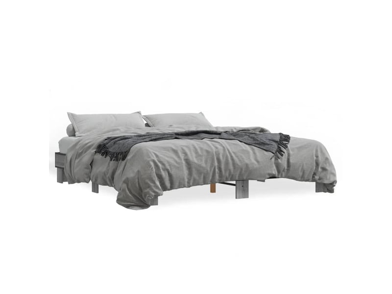  Lit double- lit adulte -  cadre de lit sans matelas sonoma gris 200x200 cm  - Conforama A
