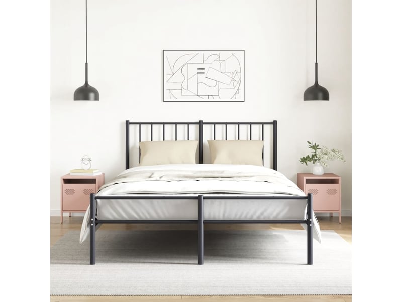  Lot de 2 tables de chevet - cabinet de chevet - table de nuit rose 35x39x43,5 cm acier  - Conforama B