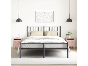 Lot de 2 tables de chevet - cabinet de chevet - table de nuit rose 35x39x43,5 cm acier