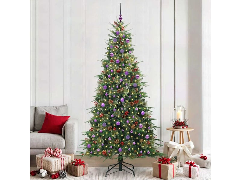  Sapin de noël - arbre de noël artificiel à branches articulées vert 240 cm  - Conforama B