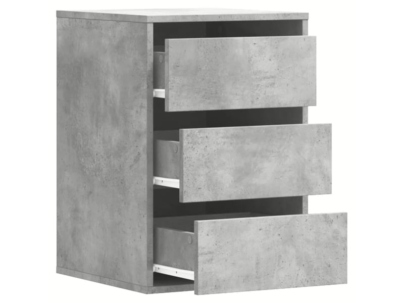  Commode chambre adulte, commode d'angle gris béton 40x41x58 cm bois d'ingénierie  - Conforama E