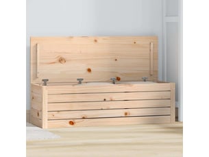 Boîte de rangement, coffre de rangement 109x36,5x33 cm bois massif de pin
