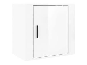 Table de chevet - cabinet de chevet - table de nuit murale blanc brillant 50x30x47 cm