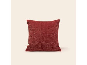 Housse de coussin en velours brodé de fil coton  solaya