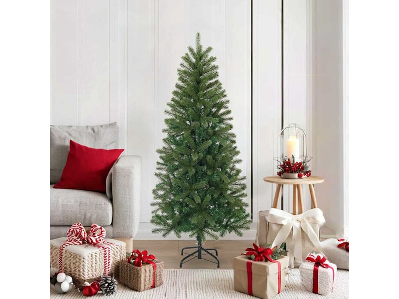  Sapin de noël, arbre de noël artificiel 150 cm pvc, pe et acier vert  - Conforama B