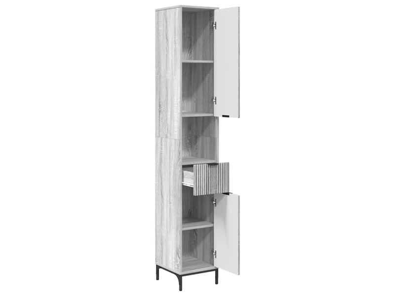 Cabinet de salle de bain, armoire salle de bain gris sonoma 31,5 x 33 x 190 cm cf65375 - Conforama E
