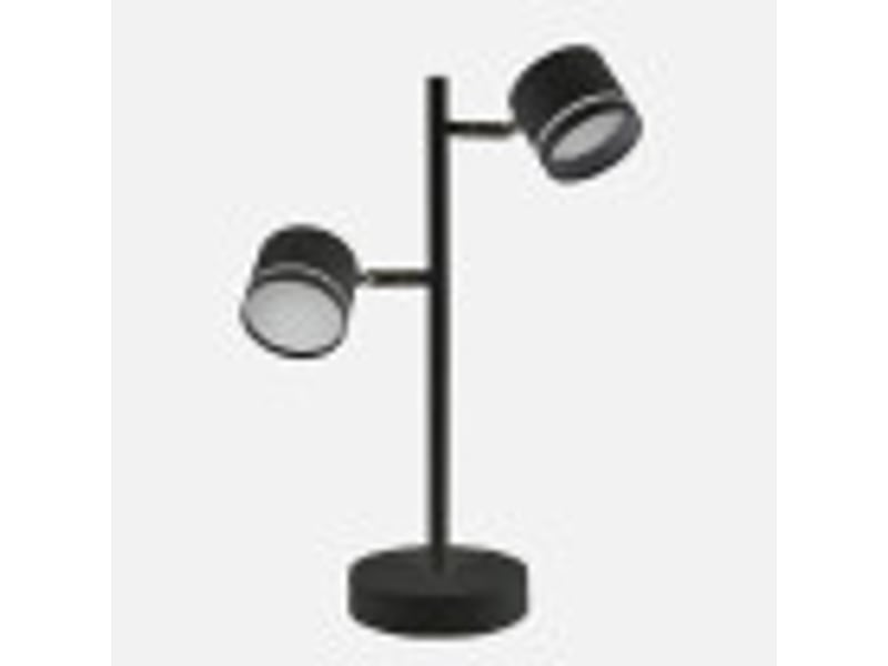  Fabrilamp ortiga lampe à poser 2 spots gx53 noir, 18 w, 1600 lm, 4000 k, h 43,5 cm 253672009 - Conforama B