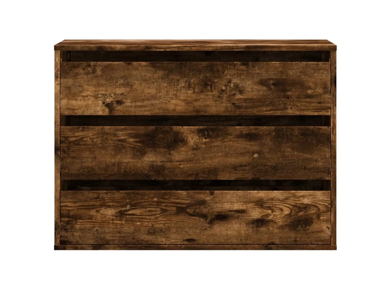  Commode chambre adulte, commode d'angle chêne fumé 80x41x58 cm bois d'ingénierie  - Conforama D
