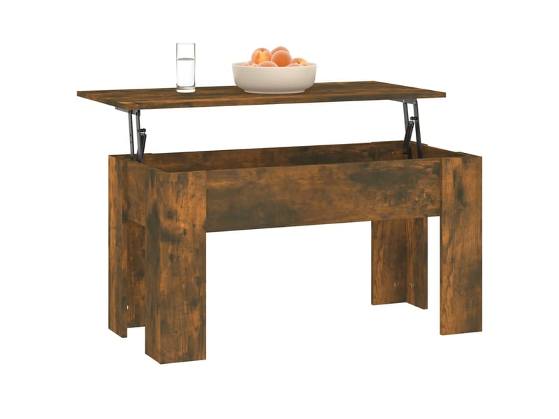  Table basse rectangulaire | table de salon chêne fumé 101x49x52 cm bois d'ingénierie shl3886  - Conforama D