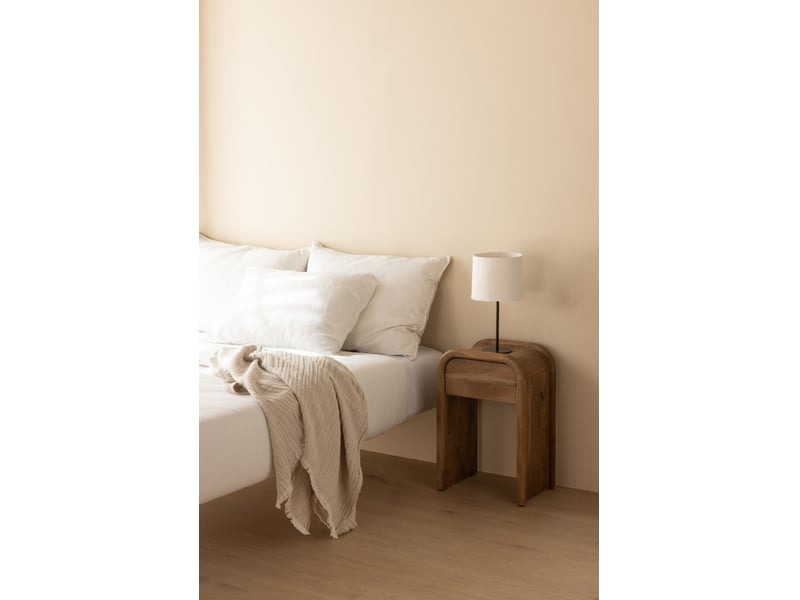  Table de chevet à 1 tiroir en bois massif de manguier  - Conforama B