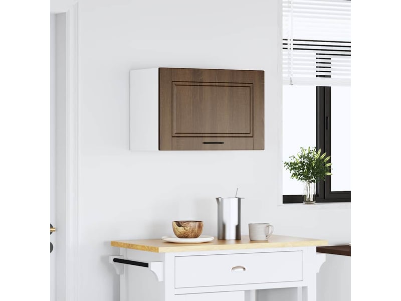 Meuble de rangement, armoire murale de cuisine porto chêne marron bois d'ingénierie shl845 - Conforama C