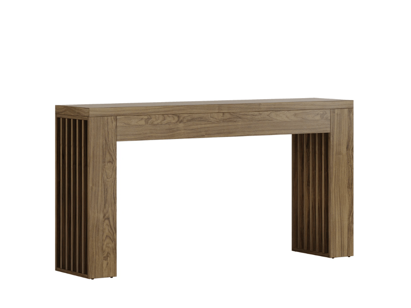  Table console 150x30x80 cm, style campagne, mdf, marron  - Conforama A