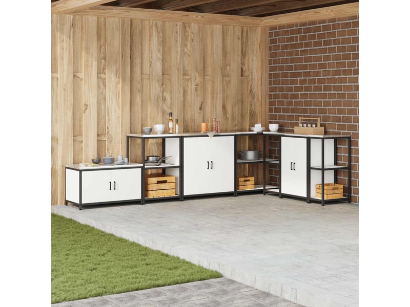 Meuble de rangement de cuisine hattem blanc 90x50x92cm - Conforama B