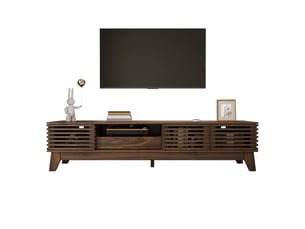 Meuble tv coloris bois foncé 170 cm   
