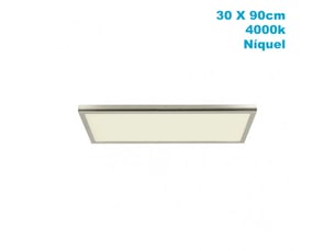 Panneau led en saillie fabrilamp tivoli 72 w 6120 lm 4000 k nickel 2,5 x 30 x 90 cm