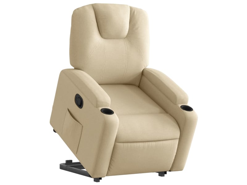  Fauteuil inclinable salon, fauteuil relax crème tissu shl1816  - Conforama C