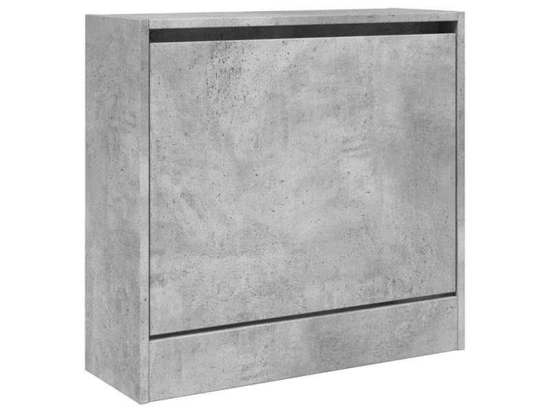  Meuble à chaussure, armoire à chaussures gris béton 60x21x57 cm bois d'ingénierie  - Conforama D