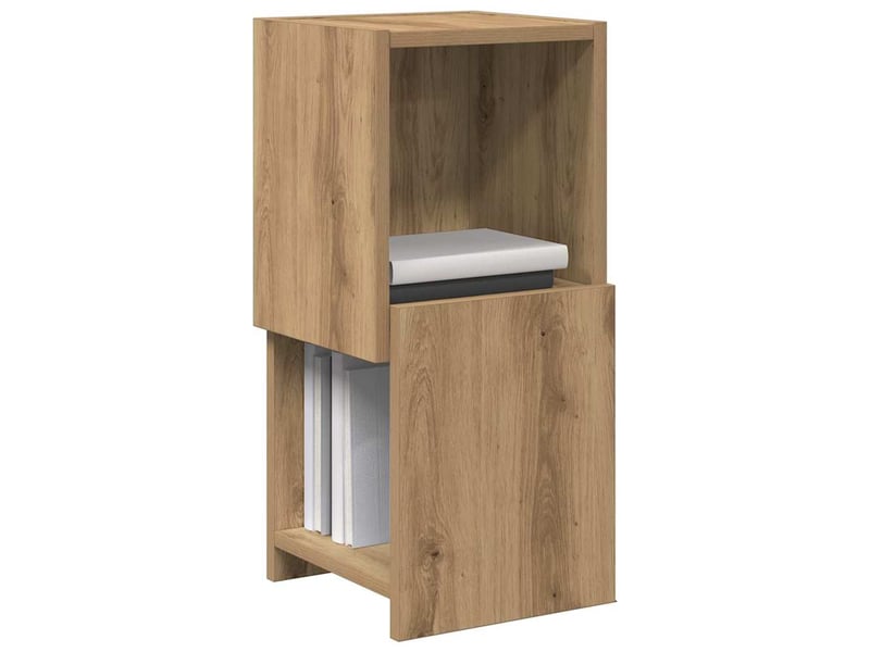  Meuble d'angle, meuble de rangement salon 25,5x25x55cm bois d'ingénierie chêne artisanal  - Conforama C