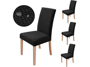 Lot de 4 housses de chaise, housses de chaise de salle à manger élastiques, style moderne, lavables, adaptées à la décoration, aux fêtes, aux ba, multicolore