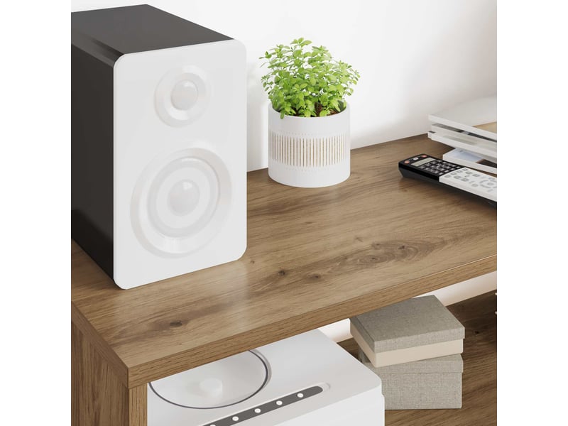  Meuble tv - banc tv - meuble de rangement 100 x 30 x 40 cm chêne artisanal bois d'ingénierie  - Conforama D