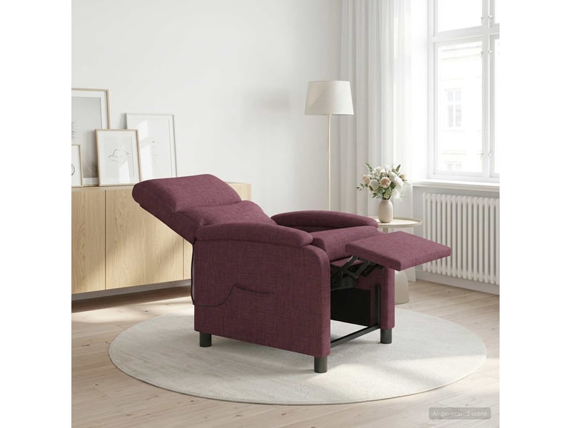  Vidaxl fauteuil de massage inclinable pourpre tissu  - Conforama B