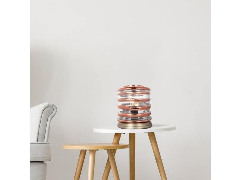  Lampe à poser en verre aladin i 21cm cuivre  - Conforama D