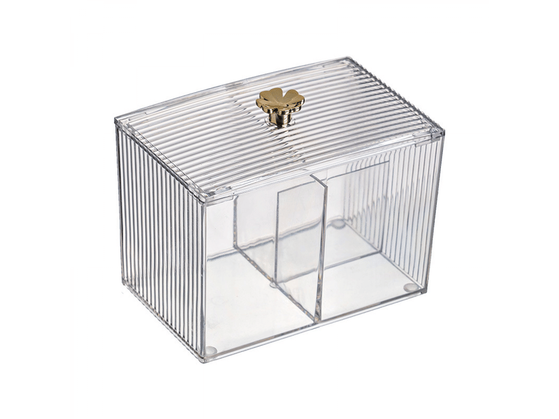 Boîte de rangement pour cotons-tiges, distributeur de cotons-tiges de salle de bain, boîte divisée pour cotons-tiges  - Conforama A