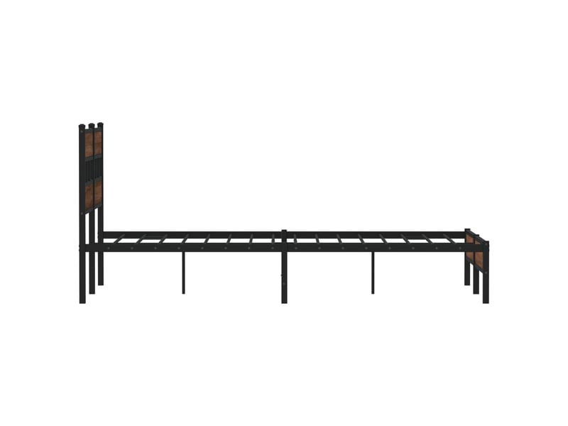  Lit double- lit adulte -  cadre de lit sans matelas chêne marron 120x190 cm  - Conforama D