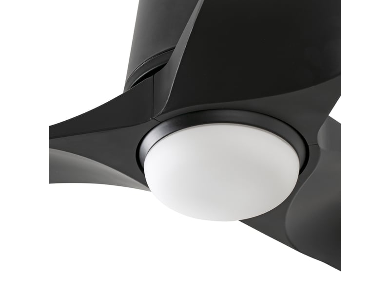  Faro ventilateur de plafond hey tub ø900 mm noir mat en acier moteur dc 6 vitesses led tuya reversible plafonds inclines s 33827wt1s  - Conforama C