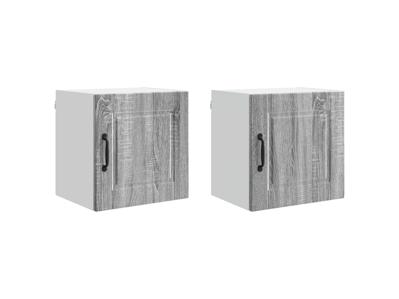  Meuble mural de cuisine | armoire de cuisine 2 pcs gris sonoma bois d'ingénierie shl3911  - Conforama A