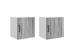 Meuble mural de cuisine | armoire de cuisine 2 pcs gris sonoma bois d'ingénierie shl3911