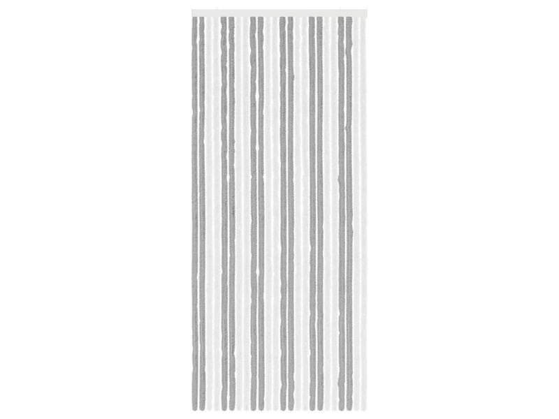 Rideau anti-insectes, moustiquaire en chenille gris et blanc 100 x 230 cm cf43452  - Conforama C