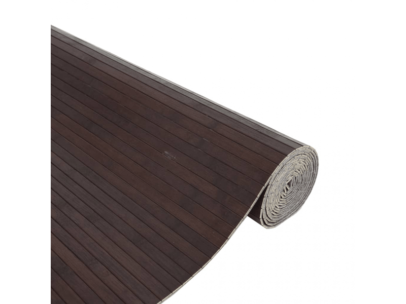  Tapis rectangulaire en bambou marron foncé 80x100 cm - comfortxl 376773 - Conforama D