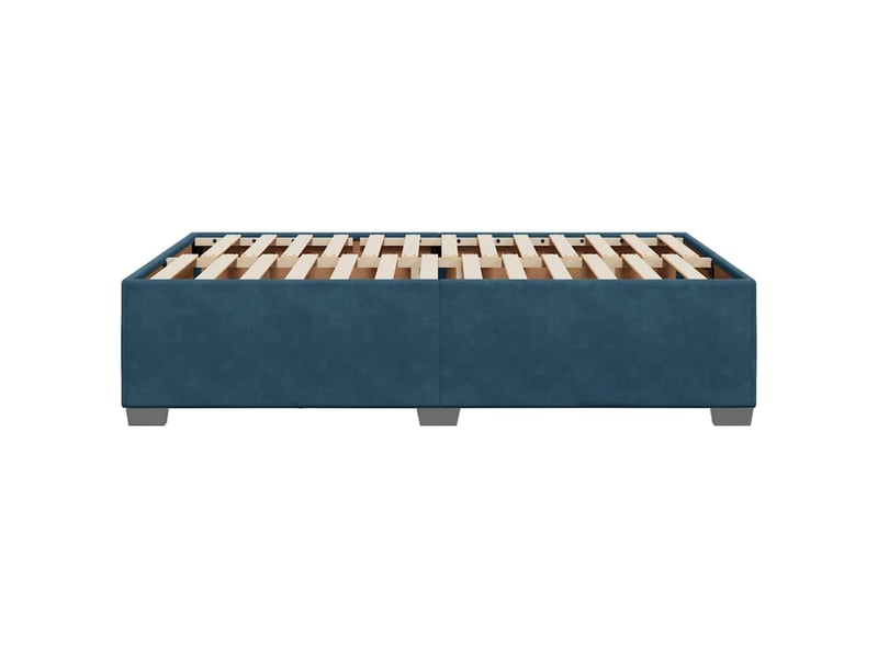  Lit double- lit adulte -  cadre de lit sans matelas bleu 120x200 cm velours  - Conforama D