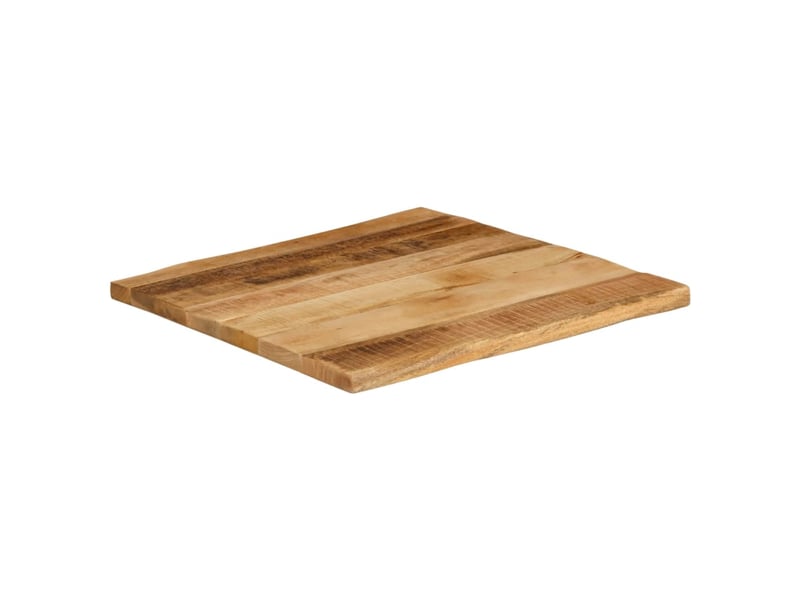  Dessus de table, plateau de table bord vivant 60x60x2,5 cm bois de manguier brut  - Conforama A