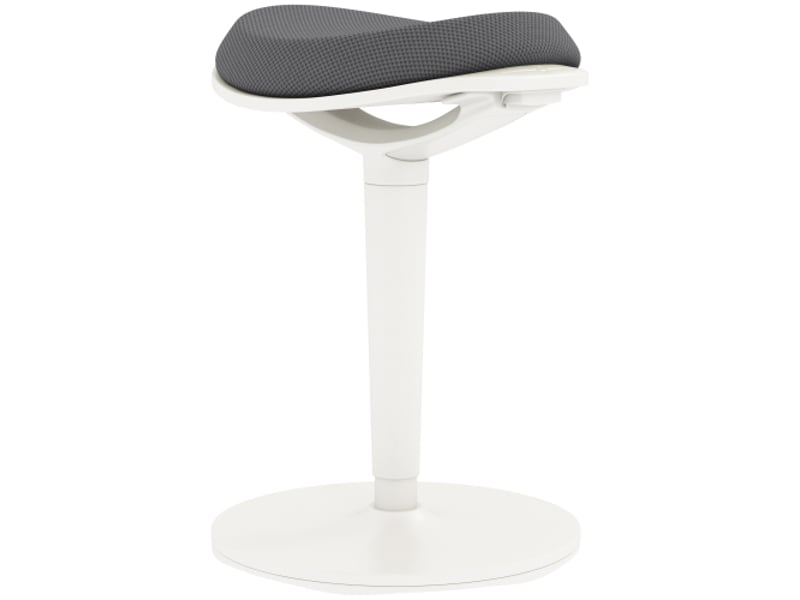 Tabouret de bureau ergonomique pivotant en mesh gris, réglable en hauteur, confortable  - Conforama A