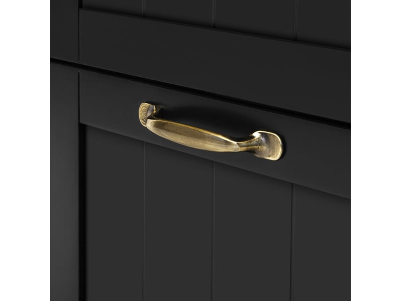  Îlot de cuisine mobile 120x40-60-80 cm avec roulettes, tiroirs et prise, mdf, noir et naturel  - Conforama D