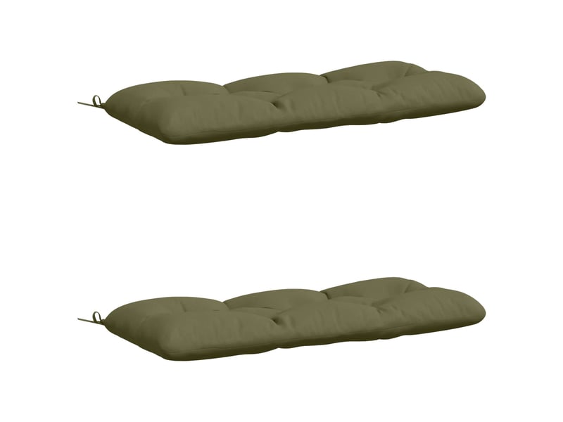  Lot de 2 coussins de banc, coussins d'assise vianen 100 % polyester vert olive cf57682  - Conforama A