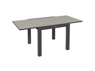 Table de jardin d'extérieur, résistante aux intempéries, 162 x 80 x 75 cm, grise