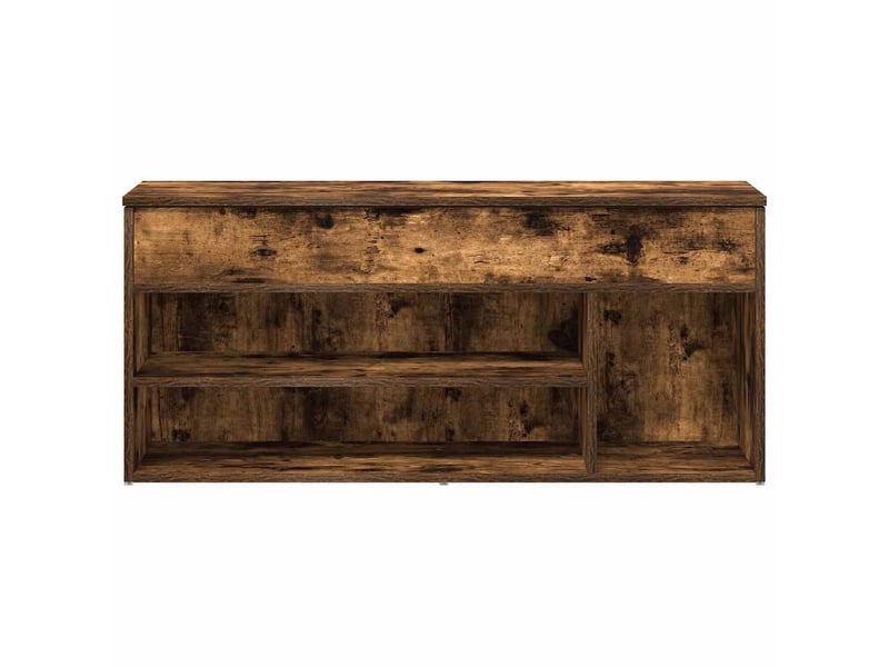 Banc à chaussures, meuble à chaussures chêne fumé 102x30,5x45 cm bois d'ingénierie  - Conforama D