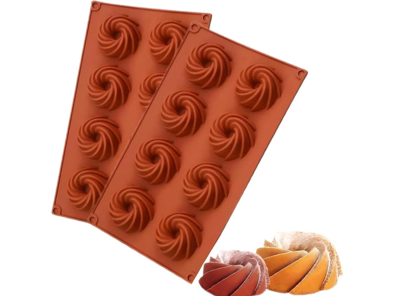  Moule à kouglof en silicone,2 mini moule à kouglof,mini beignets moule avec revêtement antiadhésif,moulle en silicone patisserie pour muffins Cake tin - Conforama A