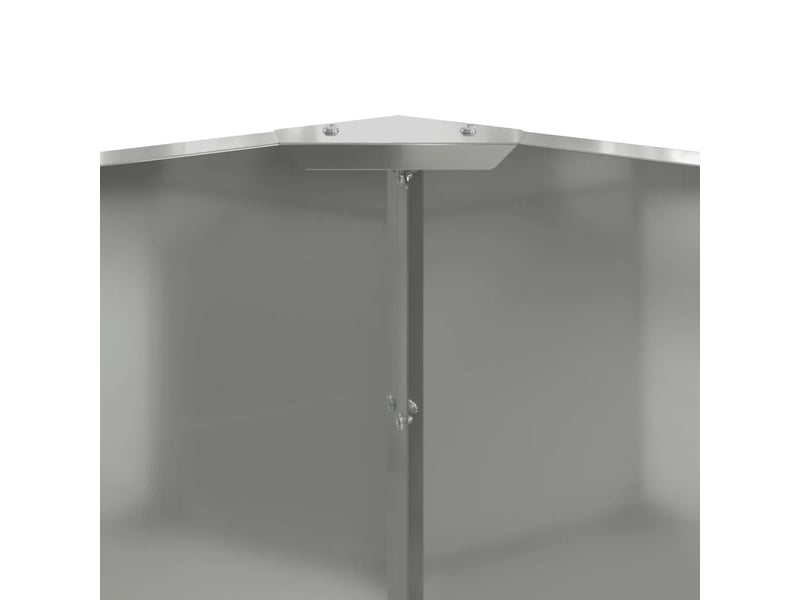  Jardinière ronde extérieure moderne 60 x 60 x 50 cm pratique et durable en acier galvanisé argent 02_0053004  - Conforama D
