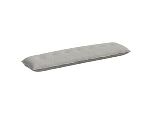 Coussin de dos, coussin de dossier gris clair 200 x 50 cm tissu en microfibre cf54665