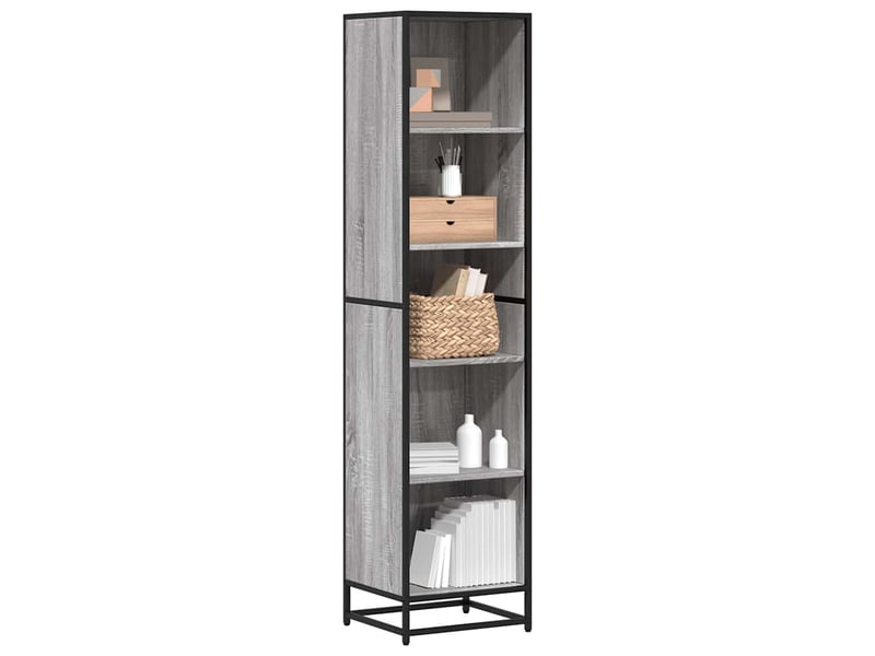  Bibliothèque, meuble de rangement salon sonoma gris 40x35x170,5 cm bois d'ingénierie  - Conforama B